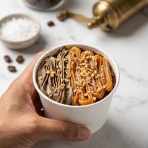 Bolo Gelado de Café com Caramelo Salgado